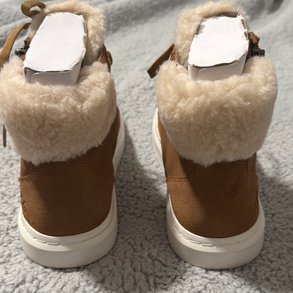 Women's Brown High-Top Sneakers - Picture 6 of 7